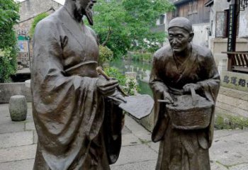 烟台经典雕塑：王羲之情景小品