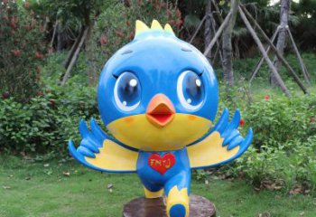 烟台蓝色梦幻，玻璃钢鸽子雕塑