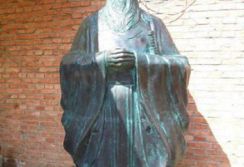 烟台老子校园历史名人铜雕，给您的经典力量