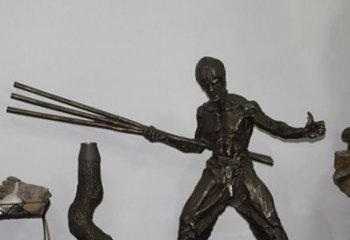 烟台海量李小龙铜雕尽显功夫之美