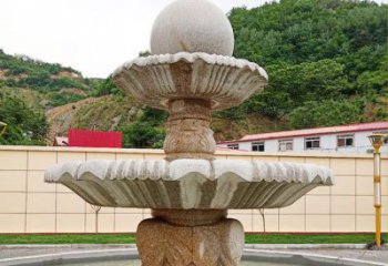 烟台精致莲花石雕喷泉，添点艺术气息