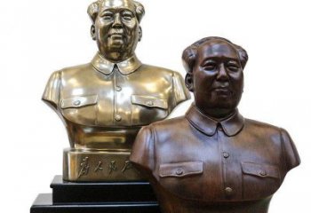 烟台定制你的名人铜雕毛主席胸像