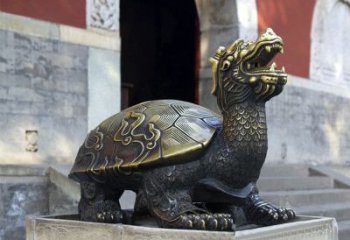 烟台弥勒佛坐赑屃雕塑，神秘而古老