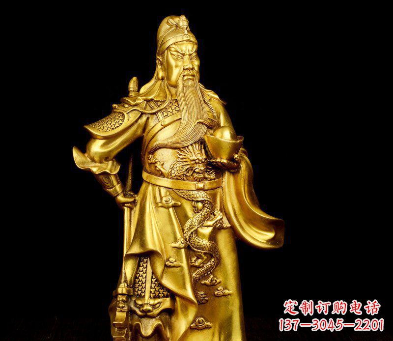 烟台关公铜雕,传承古典传统