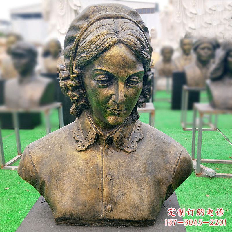 烟台南丁格尔纯铜头像雕像——传承慈善精神