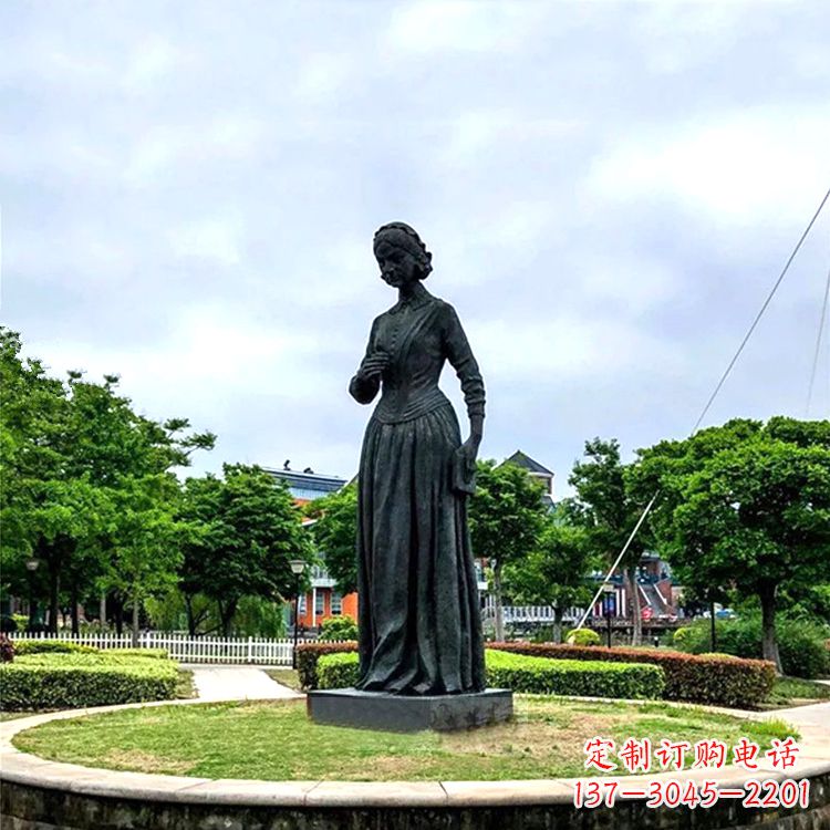 烟台雕塑定制-南丁格尔铜雕像