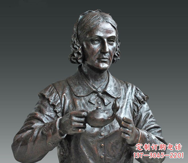 烟台南丁格尔铜雕,尊贵雕塑定制
