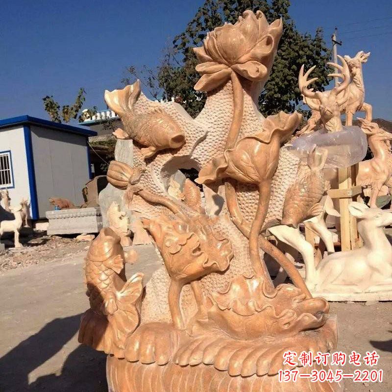烟台精美而独特的莲花石雕展现家居美学
