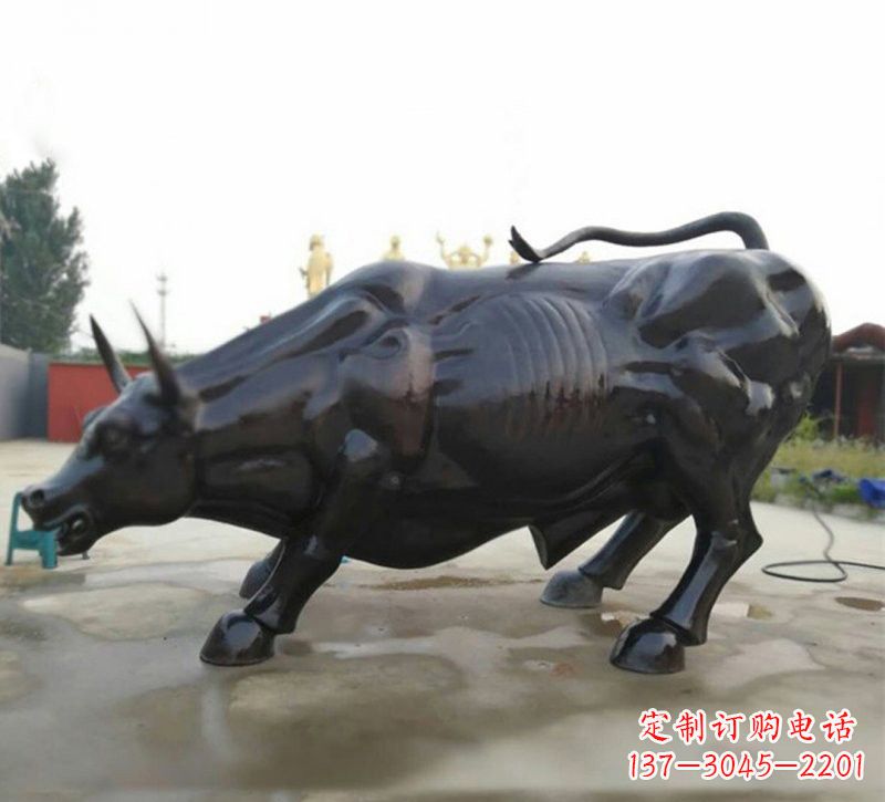 烟台定制牛铜雕塑,品质卓越!
