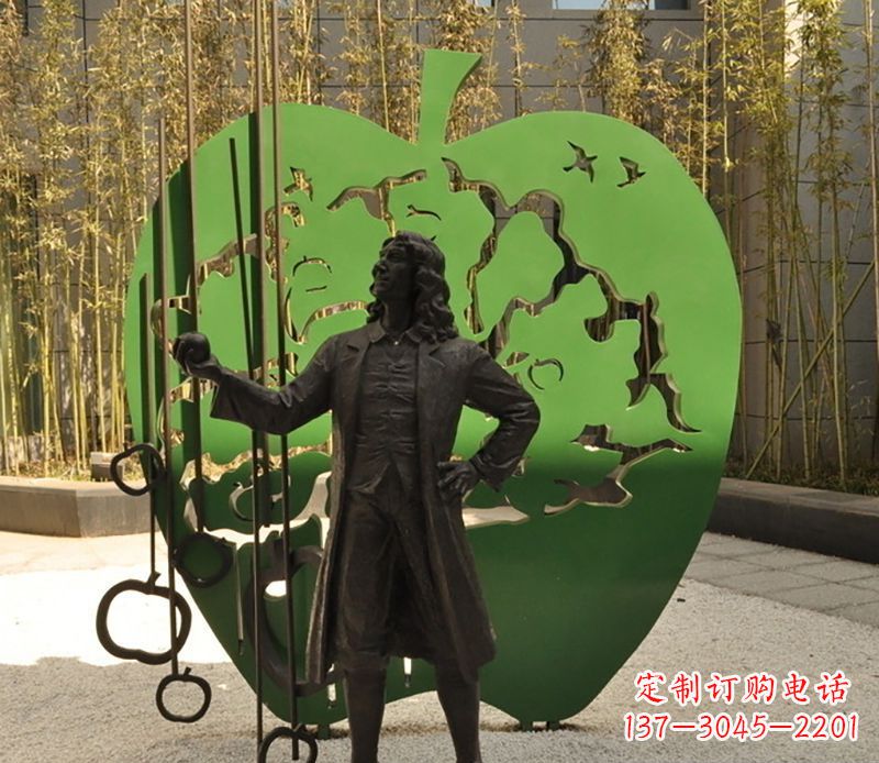 烟台牛顿公园铜雕,艺术品升华人物形象