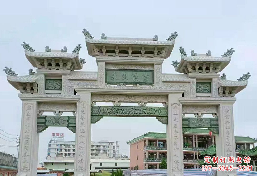 烟台精美的牌楼石雕雕塑