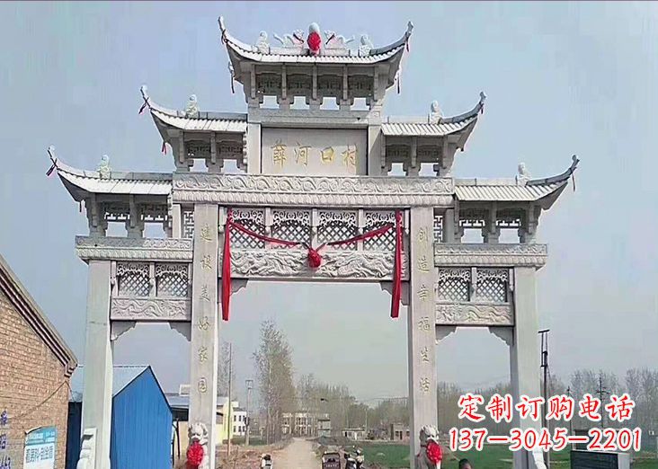 烟台牌坊石雕龙