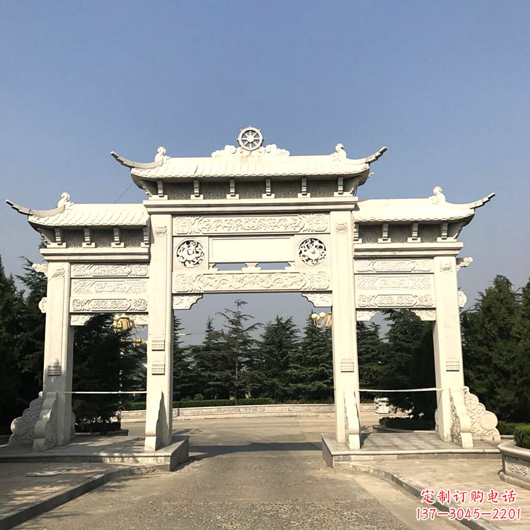 烟台牌坊柱座石雕