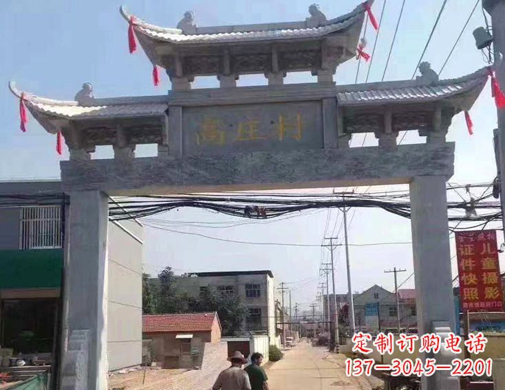 烟台牌楼石雕塑,为家庭装饰带来精致灵动