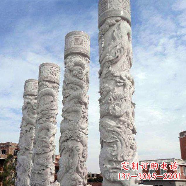 烟台精美石雕龙雕塑,释放神秘力量