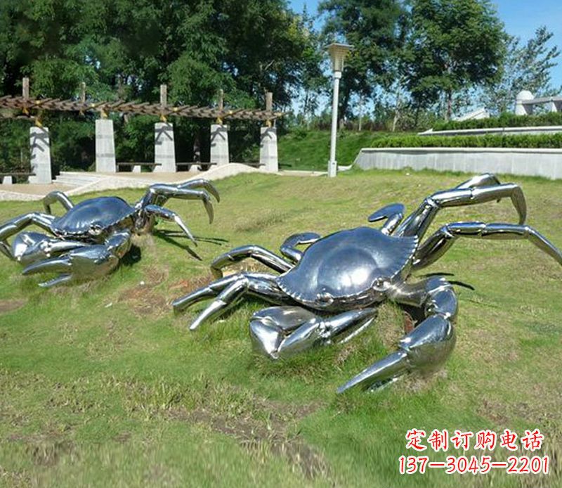 烟台精美不锈钢螃蟹雕塑