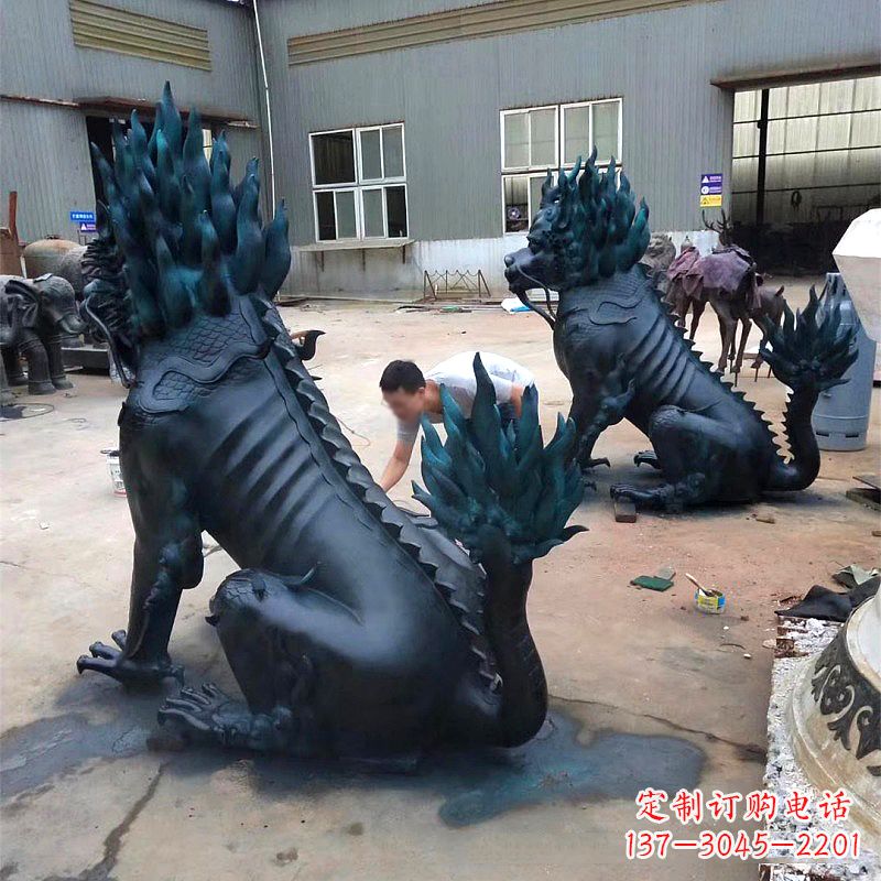 烟台高端麒麟雕塑,定制一流雕塑品质