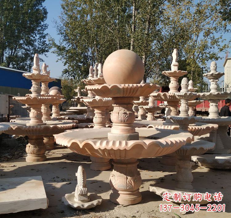 烟台中领雕塑砂岩喷泉雕塑
