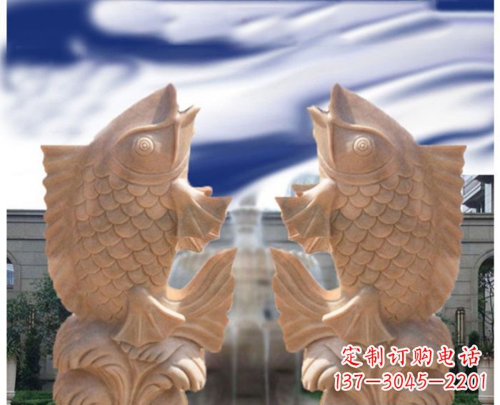 烟台中领雕塑设计定制精美鲤鱼雕塑