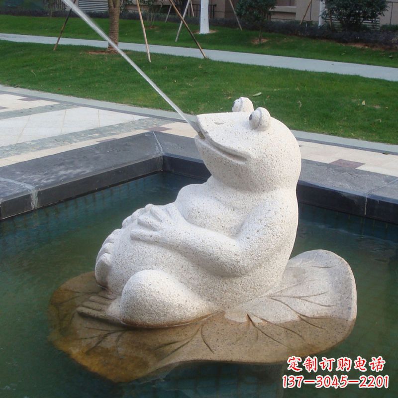 烟台无边界精致艺术——喷水青蛙石雕