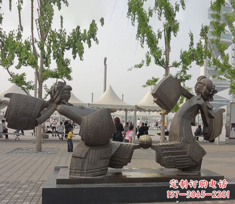 烟台艺术雕刻杰作——皮影戏铜雕