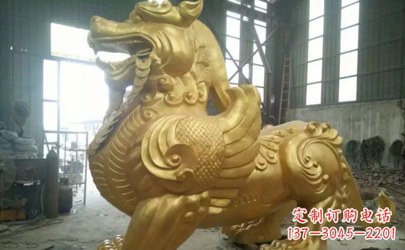 烟台貔貅黄铜神兽铜雕