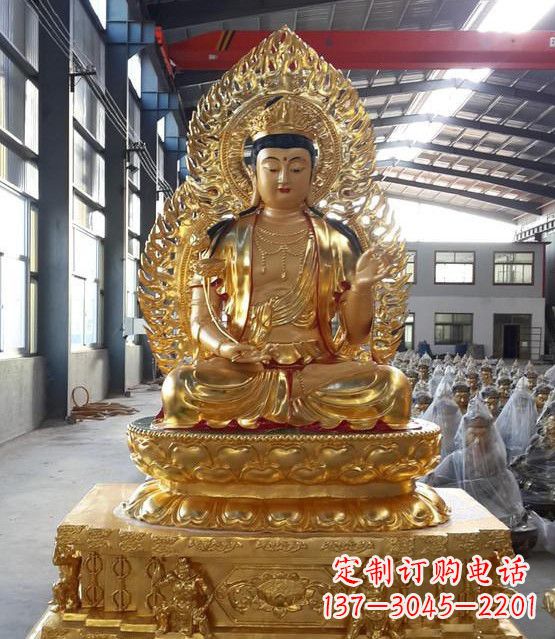 烟台手工精雕如来佛塑像