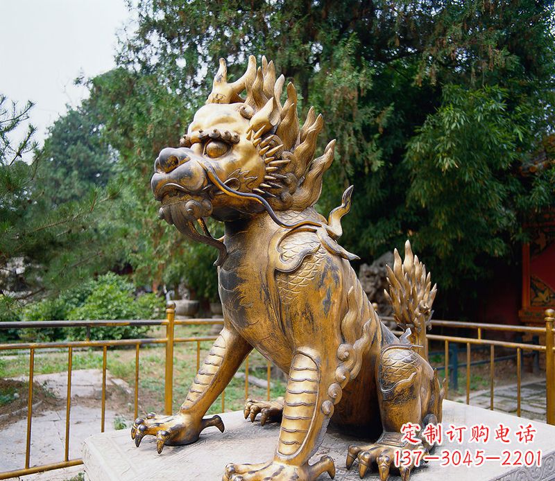 烟台精美雕刻,令人叹为观止的麒麟铸铜雕塑