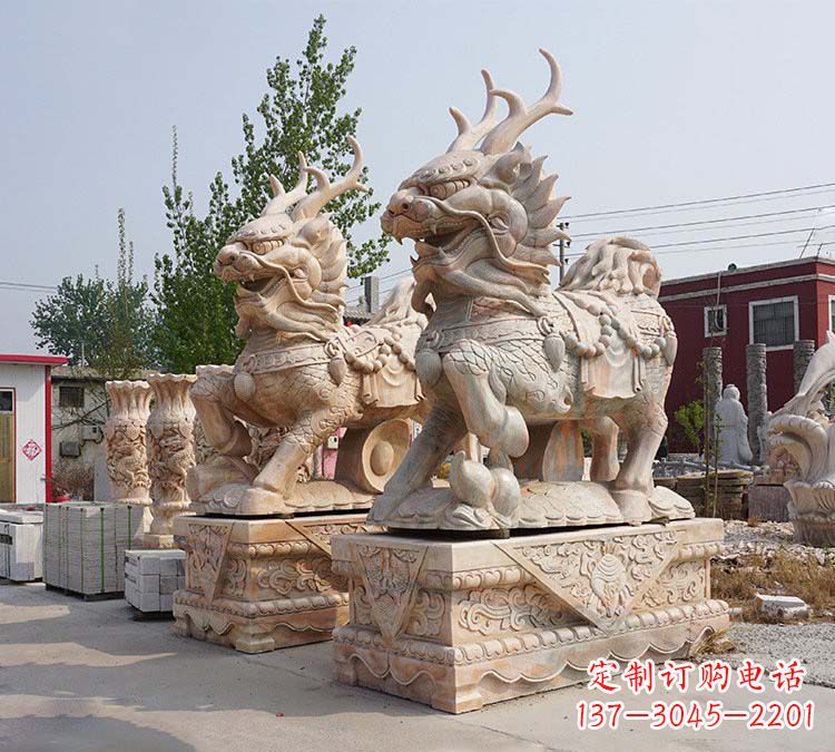 烟台麒麟镇宅石雕塑,品质卓越,匠心之作