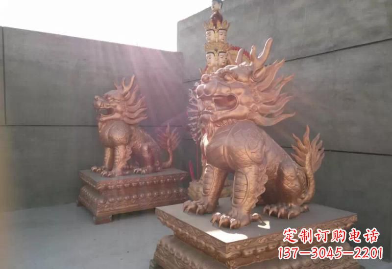 烟台麒麟铸铜雕塑222