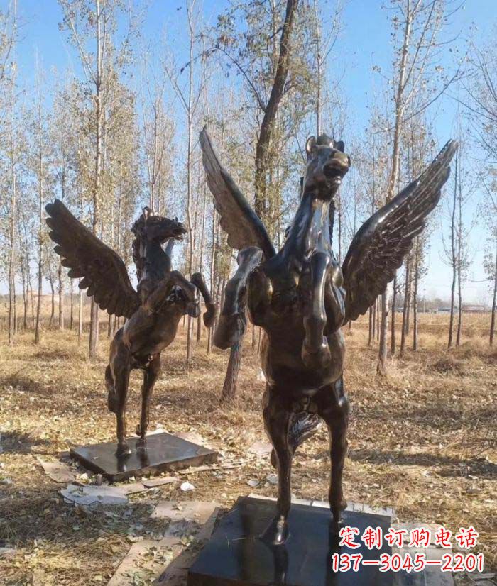 烟台优雅传神的飞马铜雕