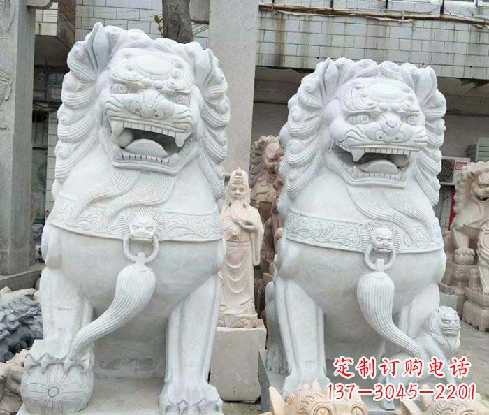 烟台精美大理石狮子雕塑