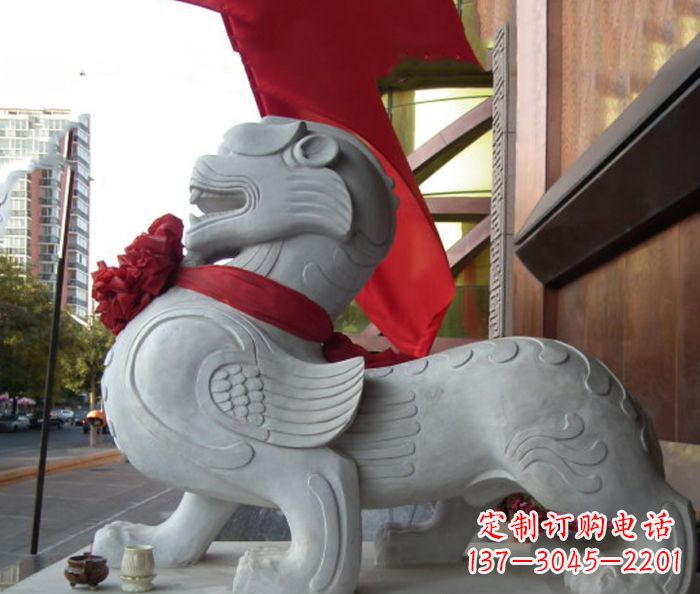 烟台企业景观招财貔貅石雕