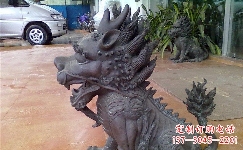 烟台中领雕塑:舍利子之源,麒麟铸铜神兽铜雕