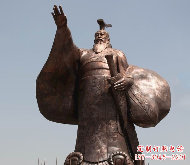 烟台秦始皇铜雕精美塑像,让历史回溯至您身边