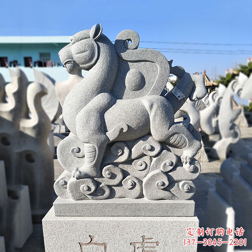 烟台精美动物雕塑——上古四神兽石雕之白虎
