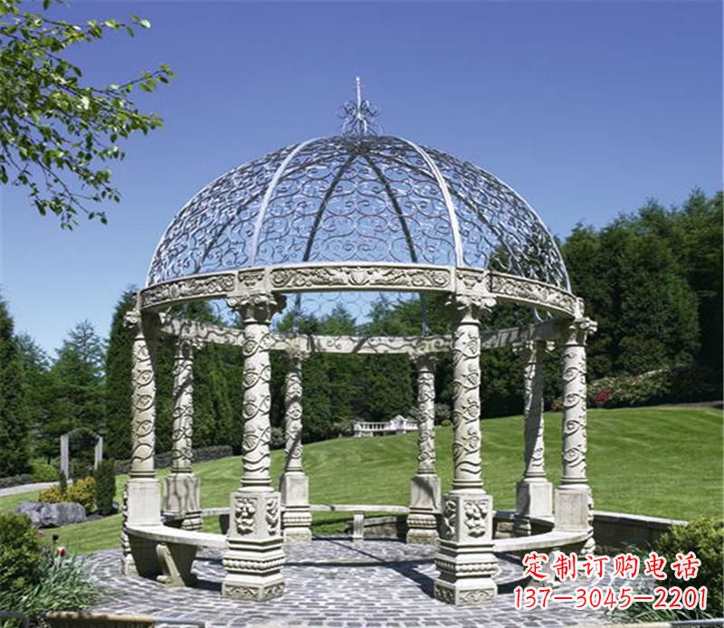 烟台青石大型景观凉亭雕塑