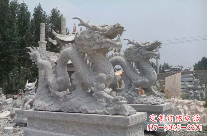 烟台青石仿古龙石雕:传统工艺精美雕塑