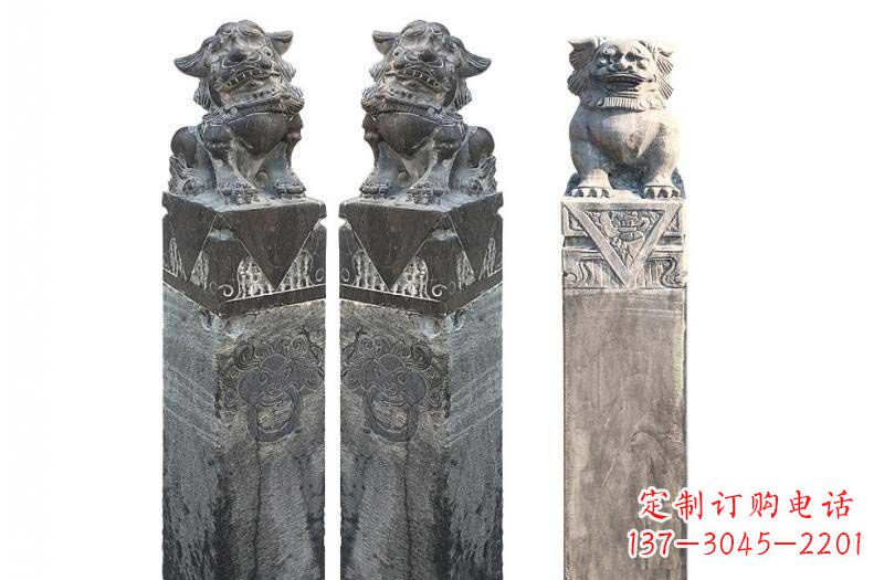 烟台来自古代的精美狮子雕塑