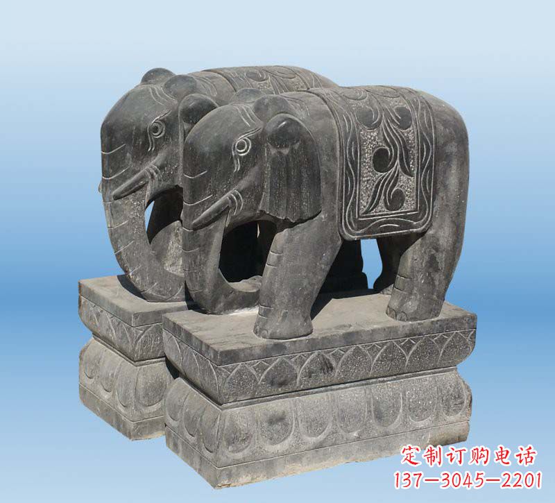 烟台仿古石雕大象,雕刻出精美之美