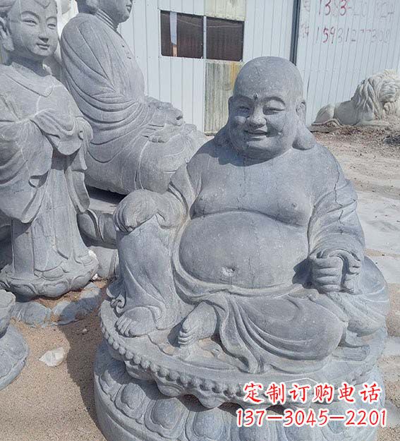 烟台青石仿古弥勒佛雕塑