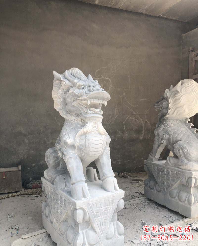 烟台精致雕刻,青石仿古麒麟雕塑