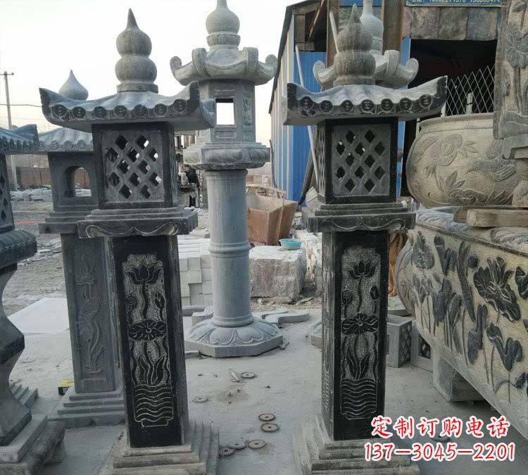 烟台青石古代照明石灯雕塑,闪耀你的家园
