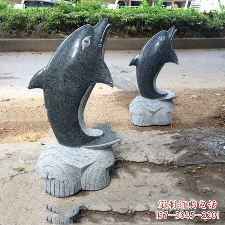 烟台青石海豚雕塑--精致好看与象征意义一起令人惊叹