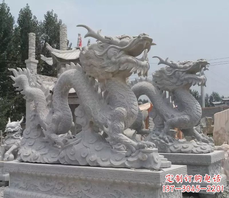 烟台高质量青石龙雕制作