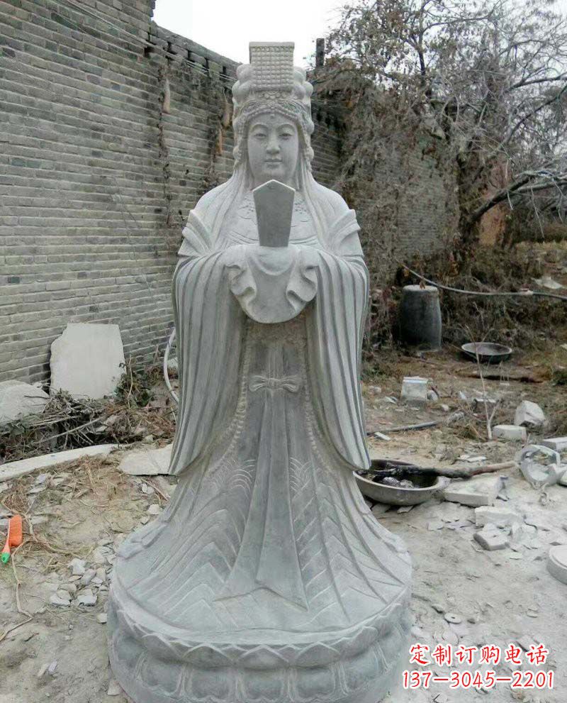 烟台青石妈祖神像雕塑,传承中华民族精神