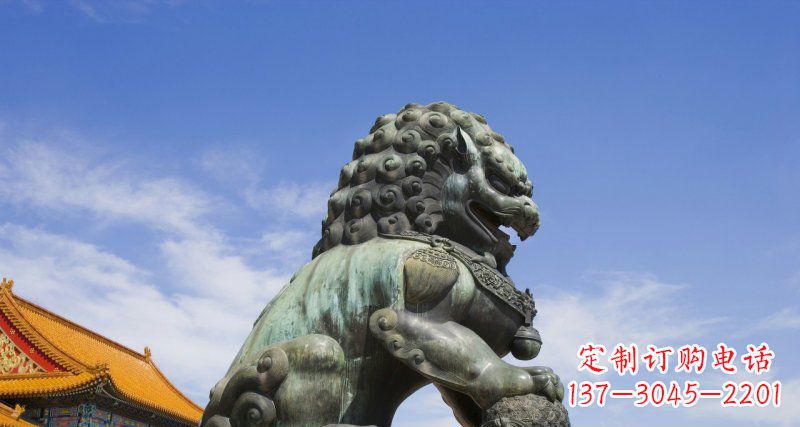 烟台青铜故宫狮子雕塑--精美绝伦