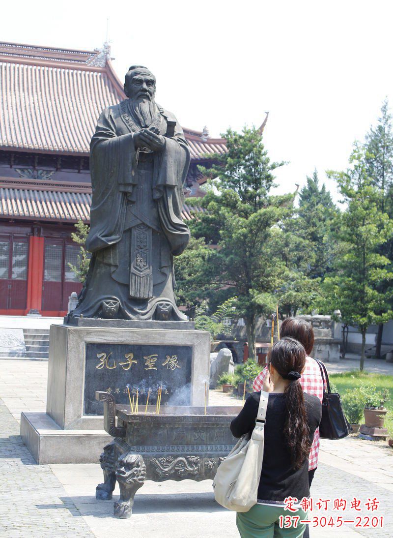 烟台中领雕塑推出精致青铜孔子雕塑,考究工艺,…