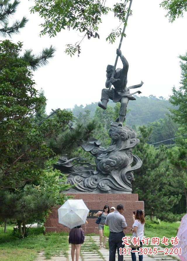 烟台佛教中的传奇:青铜孙悟空雕塑