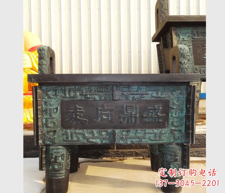 烟台青铜香炉雕塑,传承中国文化